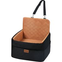 Skylos Dog Booster Car Seat Portable Travel Carrier Bed Basket Pet Puppy Brown