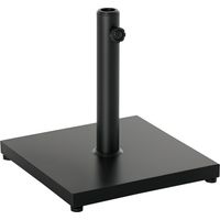 Pied de parasol 13 kg carré tube 35-48 mm base stable anti-vent jardin terrasse extérieur noir