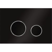 kk-pol M11v1 Bouton de chasse d'eau noir mat chromé