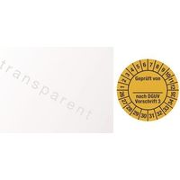 Mehrjahresprüfplakette B25xL60mm J.2026-2035 Folie