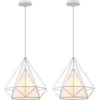Moderno Creativo Gabbi di Diamanti Lampada a Sospensione E27 Soggiorno Cucina Ferro Battuto Lampadario 2 Pezzi