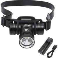 Rechargeable submersible headlamp, IPX8 waterproof, super bright 1000 lumens, 3 lighting modes, 60M underwater swimming headlamp with charger