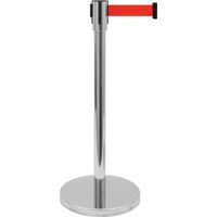 Poteau barrière - Inox - Ø360x915mm - Courroie 1,8m rouge - AF 206 SR - Saro