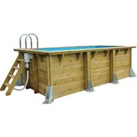 Piscine bois Ubbink AZURA 250x450x126cm liner Beige filtration à sable