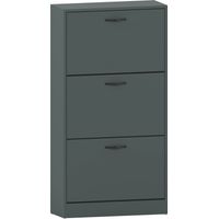 3 Drawer Shoe Cabinet Hallway Storage Cupboard Stand, Green