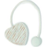 Calamita Cuore Legno Bianco (Con Corda)