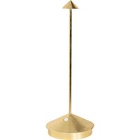 Lampe De Table Led Pina Pro Feuille D'Or Rechargeable Et Dimmable Sans Fil Zafferano