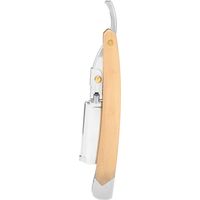 Rasoir manuel portable en acier inoxydable pour barbe - Tondeuse à barbe droite pour hommes (sans lame)