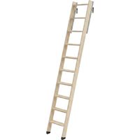 Scale per soppalco Legno 10 gradini - Altezza suolo a suolo 2,37m - EC-MEZZ-RAB-NA-10
