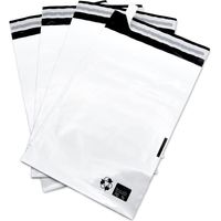 Buste di spedizione, buste di plastica per spedire vestiti, scarpe, accessori, ecc. Sacchetti di plastica bianchi opachi resistenti e sicuri - Ofituria (100 unità, 175X250+40 mm)