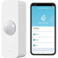 Détecteur de Mouvement, Détecteur de Mouvement Smart pour la sécurité de la Maison, Moniteur à Distance de détecteur de Mouvement sans Fil,Compatible Les Commandes vocales Alexa.ZigBee Hub requis.1PCS