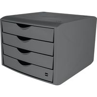 Cassetto con blocco di estrazione, 4 cassetti, grigio chiaro, H215xL265xP332mm