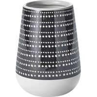 Porte brosse à dents à motifs en céramique noir