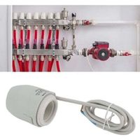 pair Actionneur Thermique électrique, Vanne de Chauffage par Le Sol étanche IP54 2W Collecteur D'actionneur Thermique électrique pour Thermostat de Chauffage par Le Sol