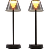 Set Mit 2 Kabellosen Tischlampen BEVERLY X2 h34cm