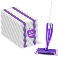 30 comprimés jetable humide jet vadrouille supplément pour swiffer humide jet vadrouille supplément pour Multi - usages planchers de bois franc nettoyage 4 couches épaissies et très absorbantes