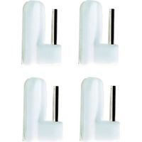 Support adhésif pour tringle, blanc, 4 pièces