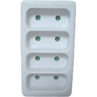 PRISE QUADRIPLITE 4X2P - 6A - BLANC - FRANELEC HOUQUAD6