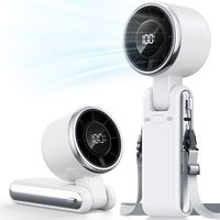 Ventilateur portable à main – Mini ventilateur personnel rechargeable (3600 mAh), 5 vitesses réglables, ventilateur de cou