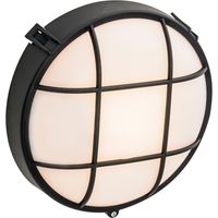 Fond plafón de pared exterior para bombilla E27 en color negro
