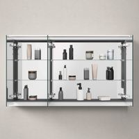 Duravit L-Cube armario con espejo con iluminación LED, grafito