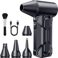 Souffleur d’Air Électrique 110000 RPM, Dépoussiéreur Rechargeable Haute Puissance avec 3 Vitesses