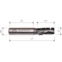FRESA NESTING ELICOIDALE IN DIA Z3+3 CORPO IN DENSIMET, PREVAL NEG -MOBILTECNICA .40D16 LU 45 DS16 LT108 Z AX20° SX H4,5