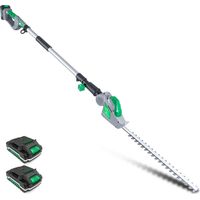 Gracious Gardens 18V 2.4m Cordless Electric Hedge Trimmer Long Reach 2 Batteries Included