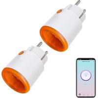 Shine Home Lot de 2 Prises Connectées Zigbee 16A Tuya Suivi Consommation, Compatible Alexa/Google, Hub Requis