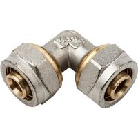 Codo para Tubo multicapa de compresion 16 mm, sin necesidad de maquina prensadora, gris