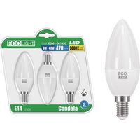 Bombillas LED E14 6 W opalinas pack de 3 – Luz cálida ecológica – Ecolight