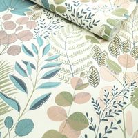 Papier peint vinyle sur intissé botanique romance – Largeur 53 cm – Longueur 1005 cm – Résistant à l'eau et lessivable – Pour salons et chambres – Rasch