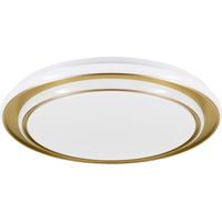 Plafoniera Moderna Moschetta Acciaio Oro Plastiche Bianche Led 36W 4800Lm Ip20