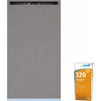 Wedi – Receveur de douche à carreler 160 x 100 cm – Écoulement linéaire – Pente préformée – 100% étanche – Pour chape ou plancher bois