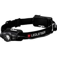Lampada frontale LED Lenser H5 Core da 350 lumen, impermeabile IP67, enfocabile e girevole, con regolazione graduale, funzionamento a 2 batterie AA, portata del fascio di 160 metri, inclusi le batteri