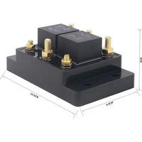 Lot de 2 modules relais inverseur 12V 80A – Protection des circuits de camping‑car et bateau – Commande de vérins, stores ou pompes avec inversion de polarité