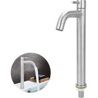 Robinet simple, acier inoxydable, eau froide, robinet de salle de bain, lavabo, évier
