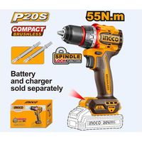 Akku-Bohrmaschine ingco 20V max Drehmoment 55Nm