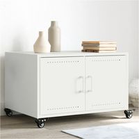 vidaXL Coffee Table White 68x50x43,5 cm Steel