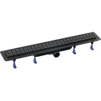Polysan - Duschrinne 71 cm, mit Rost, mattschwarz 73721B