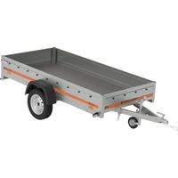 Remorque simple essieu 264x126 cm – PTAC 499 kg – Essieu AL-KO 750 kg – Châssis galvanisé avec plancher anti-dérapant – Tema