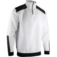 Zweifarbiges Sweatshirt mit Trucker-Kragen - LMA - Weiß - 8088-XL