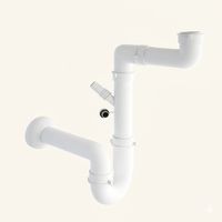 Siphon gain de place CUIPD706-A pour évier cuisine 1 bac - Siphon standard