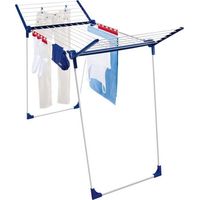 Leifheit – Séchoir sur pied 18m – Stable avec piètement parallèle – Barres anti-rouille – Hauteur 105 cm pour serviettes et pantalons