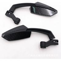 Motorcycle modification parts: rearview mirror, reversing mirror, diamond-shaped curved mirror, white glass motorcycle mirror