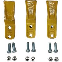 GARRYFIZH Kit 3 dents de godet pour mini-pelle – Pour série 23/230 – Acier carbone, vissage direct