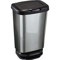 Pedalabfalleimer Jive 39,2 x 29,6 x 63,4 cm, 40 l, metallisch