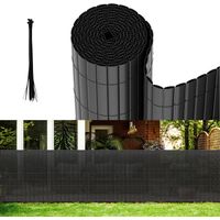 SWANEW Canisse in PVC Canisse in PVC per il giardino, il balcone e la terrazza. Recinzione frangivento per balconi Grigio 120 x 600cm