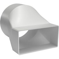 optimAIRo N10065 Übergangsstück Flachkanal Rundrohr Adapter Verbindung energieeffizient Kunststoff weiß 111x54 NW100