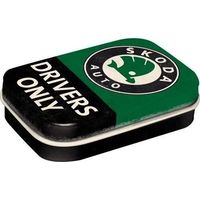 Caja de pastillas nostalgic-art drivers only acero grabado 4x6 cm
